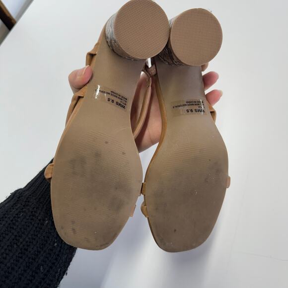 Dolce Vita Heels Womens 9.5 Brown Tan Myla Snakeskin Slip On Sandals - Picture 5 of 10